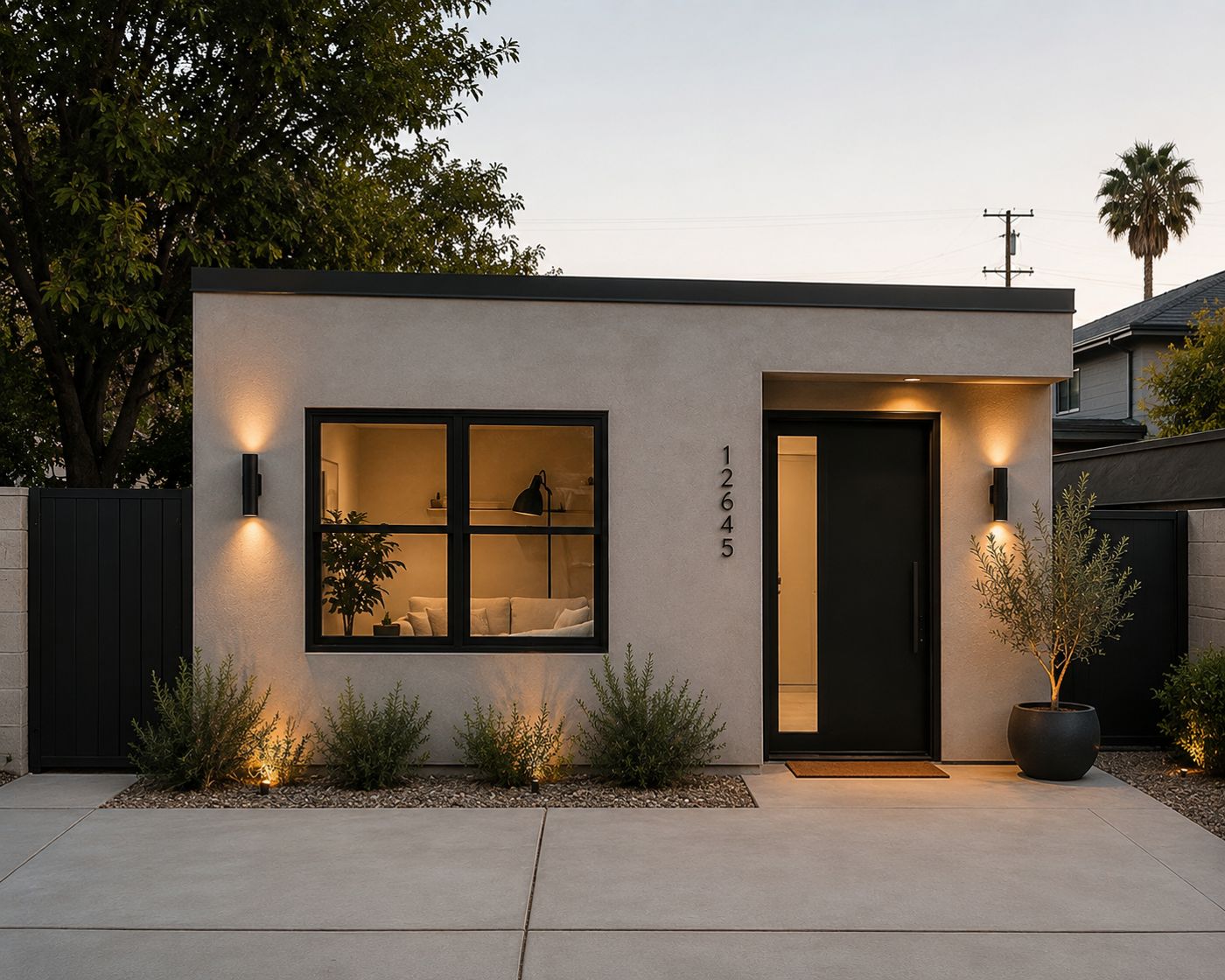 Visualization of a flat-roof modern ADU